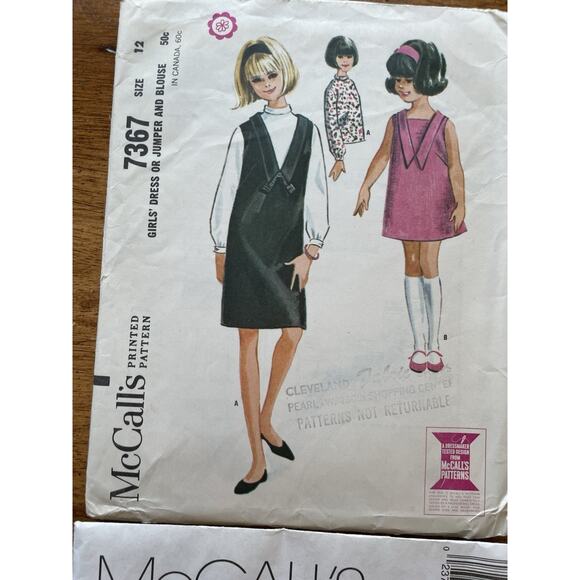 VTG. Lot 8 McCall's Patterns Annie Girls Boys Dresses Suits Jumpers Mid Century - Picture 2 of 9